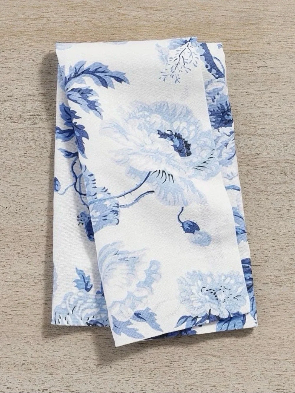 Pottery Barn Garden Floral Cotton/ Linen Napkins ~  ( Set of 4 )